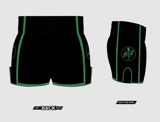 Black/Green Muay Thai Shorts